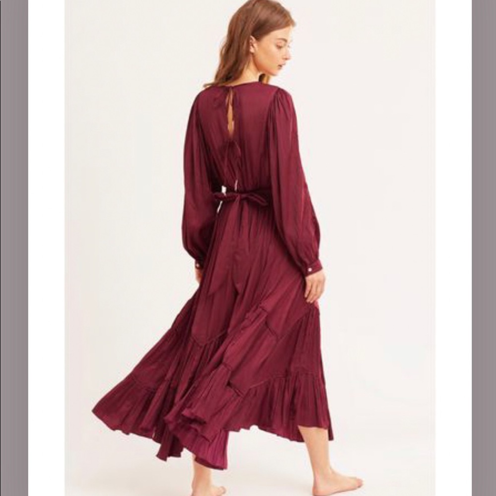 Free People I Need to Know Shiny Maxi Dress, M